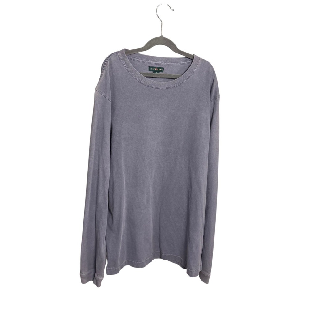 J.Crew Blue Wash Long Sleeve T Shirt Crew Neck Womens Size Medium Casual Top